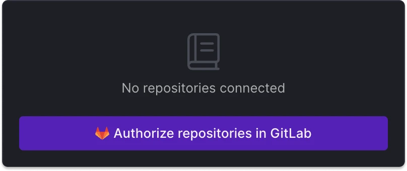Authorize repositories in GitLab.