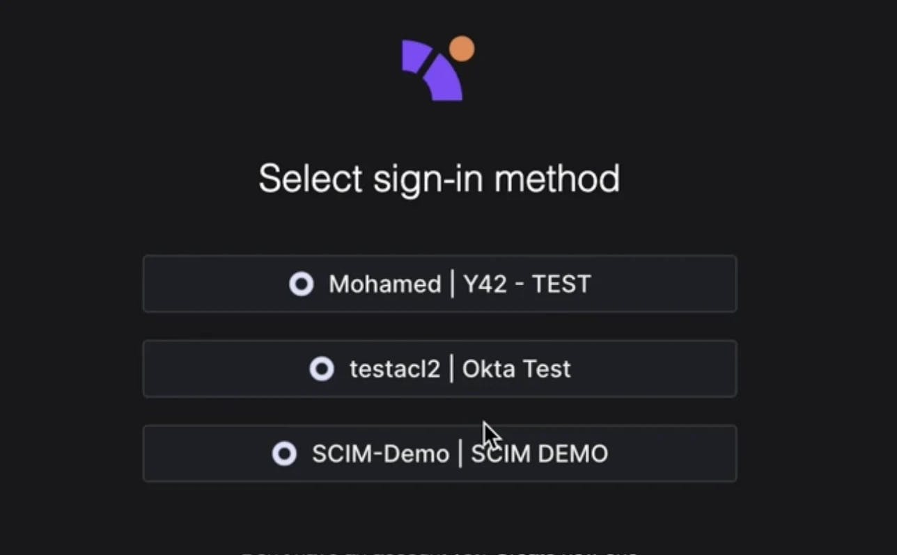Okta SCIM Authentication: If prompted, pick the SCIM application you created earlier